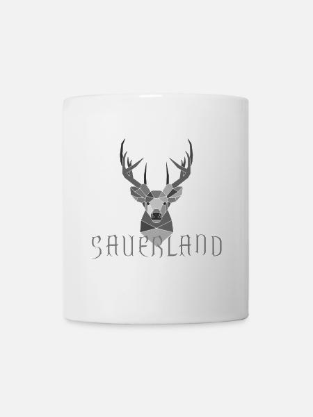Sauerland Geweih silber/grau - Tasse - Weiß