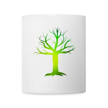 Neonbaum Gradientgrafik - Tasse - Weiß - Vorne