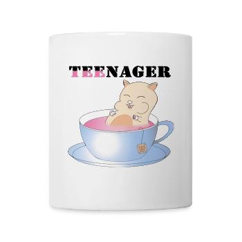 Teenager, Tee-Nager - Tasse - Weiß - Vorne