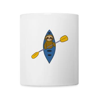Kayak Sloth Kayaker Faultier - Tasse - Weiß - Vorne
