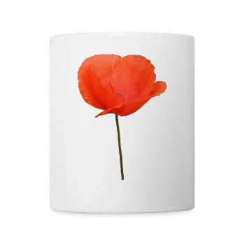 Mohnblume Mohn Klatschmohn - Tasse - Weiß - Vorne