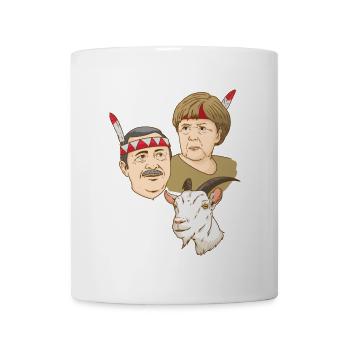 Bissige Politiker Indianerparodie - Tasse - Weiß - Vorne
