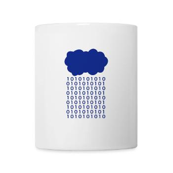 Bit Regen Wolke Informatiker - Tasse - Weiß - Vorne