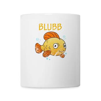 Blubb Goldfisch Süßer Fisch Aquarium Fischchen - Tasse - Weiß - Vorne
