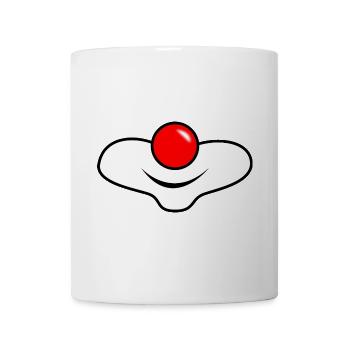 ROTE NASE. - CLOWN. - HUMOR. - GEBURTSTAG. Party - Tasse - Weiß - Vorne