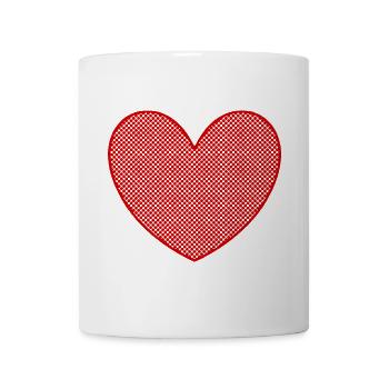 rotes Herz rot Geschenk Valentinstag - Tasse - Weiß - Vorne