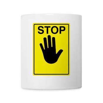 Stop Sign Logo - Mug - white - Front