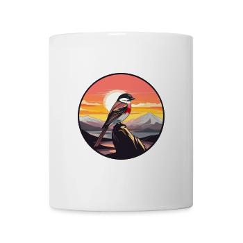 Sperling Buntes Aquarell Cartoon Kawaii Tier - Tasse - Weiß - Vorne