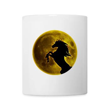 Vollmond Pferd - Tasse - Weiß - Vorne