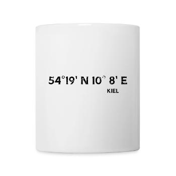 Kiel Koordinaten - Tasse - Weiß - Vorne