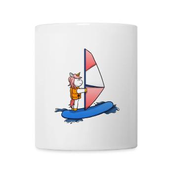 Windsurfen Einhorn Windsurf Windsurfer - Tasse - Weiß - Vorne