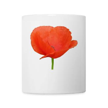 Mohnblume Klatschmohn rote Blume - Tasse - Weiß - Vorne