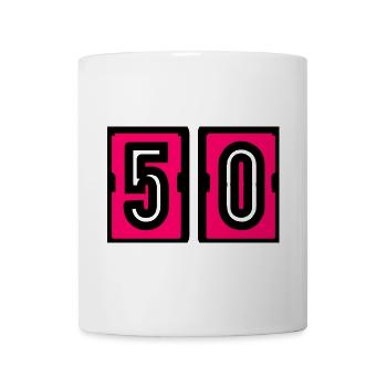 50. 50. GEBURTSTAG. GEBURTSTAG 50 JAHRE. 50 - Tasse - Weiß - Vorne
