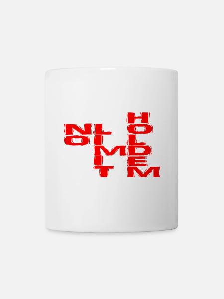 No Limit Holdem Poker rot - Tasse - Weiß