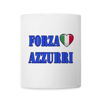 Forza Azzurri Italien Trikot - Tasse - Weiß - Vorne