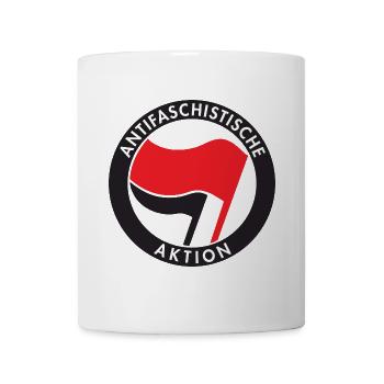 Antifaschistische Aktion Antifa Logo - Tasse - Weiß - Vorne