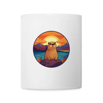 Gopher Buntes Aquarell Cartoon Kawaii Tier - Tasse - Weiß - Vorne