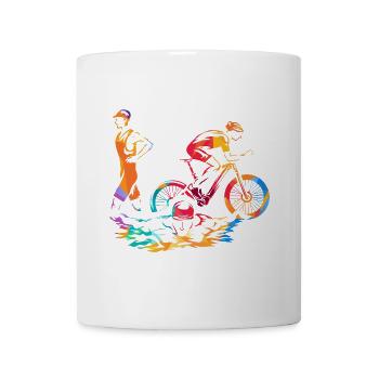 Flotter Triathlon Schwimmstrecke - Tasse - Weiß - Vorne