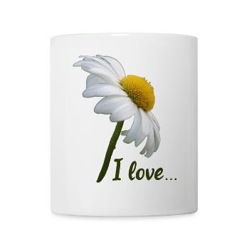 Margeriten I love weiße Blume Margerite - Tasse - Weiß - Vorne