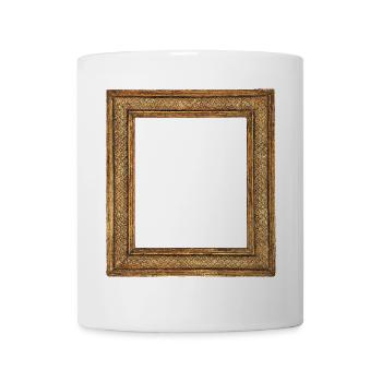 Goldener Bilderrahmen - Tasse - Weiß - Vorne