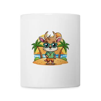 Antilope Lustige Cartoon Sommer Strand Sonnenbrille - Tasse - Weiß - Vorne