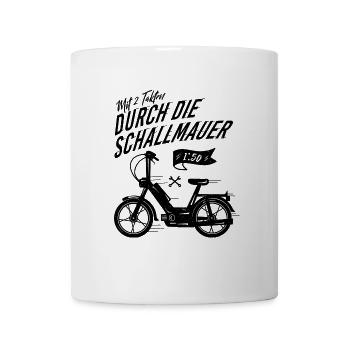Mofa Moped Mofafahrer Mopedfahrer Motorroller - Tasse - Weiß - Vorne