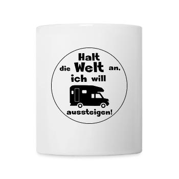 halt die welt an pickup - Tasse - Weiß - Vorne