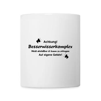 Besserwisser Schlaumeier Alleswisser - Tasse - Weiß - Vorne