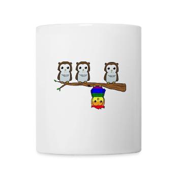 LGBT Owl - Tasse - Weiß - Vorne
