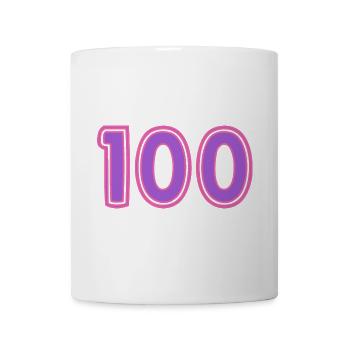 100. 100 ANS. 100e ANNIVERSAIRE - Mug blanc - blanc - Devant