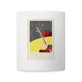 Ass der Stäbe Tarotkarte Schamane Wahrsagerei - Tasse - Weiß - Vorne