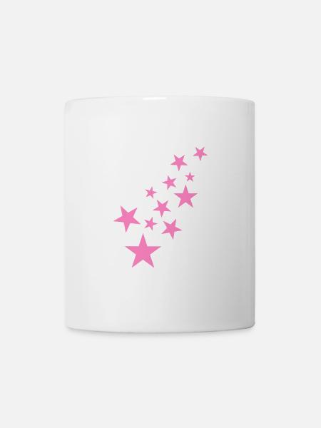 Stern Sternchen Muster Symbol Rosa - Tasse - Weiß
