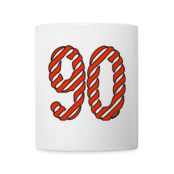 90. 90 JAHRE. 90-JÄHRIGES JUBILÄUM. 90-JÄHRIGES JUBILÄUM. - Tasse - Weiß - Vorne