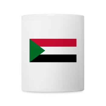 Sudan – Flaggenwappen, dreieckiges Emblem - Tasse - Weiß - Vorne