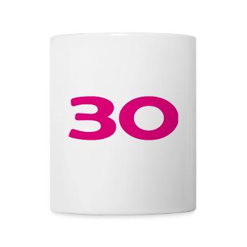 30. 30 JAHRE. 30-JÄHRIGES JUBILÄUM. 30-JÄHRIGES JUBILÄUM. - Tasse - Weiß - Vorne