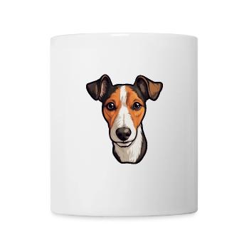 Glatter Foxterrier Hunderasse Cartoon Kawaii Illust - Tasse - Weiß - Vorne
