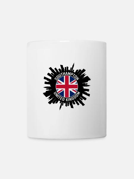 Southampton Skyline UK Flagge Reise Souvenir - Tasse - Weiß