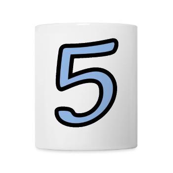 5. 5 JAHRE. 5-JÄHRIGES JUBILÄUM. 5-JÄHRIGES JUBILÄUM. 5. - Tasse - Weiß - Vorne