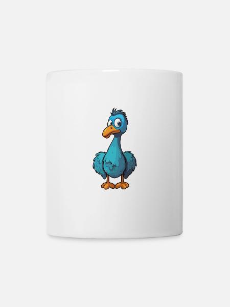 Dodo-Vogel-Karikatur-Kawaii-Aquarell-Illustration - Tasse - Weiß