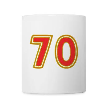 70. 70 ANS. 70e ANNIVERSAIRE. ANNIVERSAIRE 70 ANS. - Mug blanc - blanc - Devant