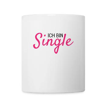 Ich bin Single - Tasse - Weiß - Vorne