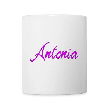 Antonia Neon Script - Tasse - Weiß - Vorne