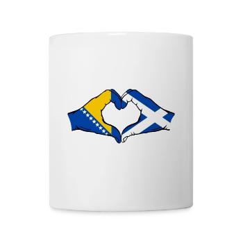 Bosnien Schottland Flagge Hände Herzform - Tasse - Weiß - Vorne