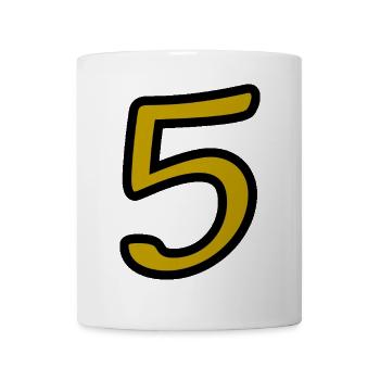5. 5 JAHRE. 5-JÄHRIGES JUBILÄUM. 5-JÄHRIGES JUBILÄUM. 5. - Tasse - Weiß - Vorne