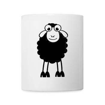 Schafe, weiße oder schwarze Schafe. Träumen oder schlafen - Tasse - Weiß - Vorne
