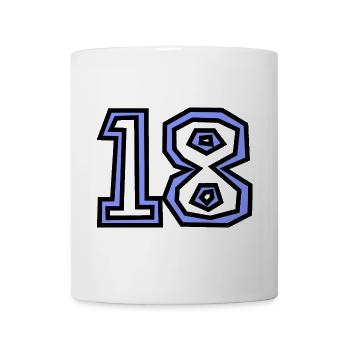 18. 18 YEARS OLD. 18th ANNIVERSARY. BIRTHDAY 18 YEARS. - Mug - white - Front