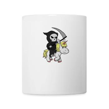 Tod Reitet Einhorn - Tasse - Weiß - Vorne