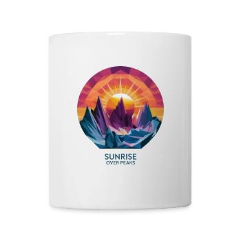 Sunrise Over Peaks - Mug - white - Front