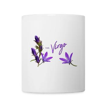 Jungfrau Sternzeichen Jungfrau Glockenblume - Tasse - Weiß - Vorne