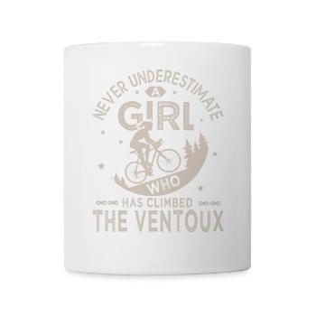 ein Mädchen, das den Ventoux vélo velo bestiegen hat - Tasse - Weiß - Vorne